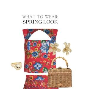 Chelsea & Violet Tank Top Womens XL Red Floral Coordinating Ophelia Square Neck